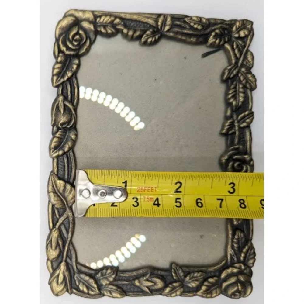 Weston Gallery Vintage Ornate Gold Rose Flower Brass Picture Frame Tabletop